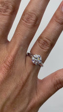 2.19 Carat Round Brilliant Solitaire Diamond Engagement Ring