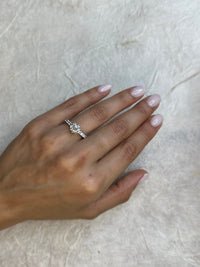 Round Brilliant Six Prongs Pavé Diamond Engagement Ring